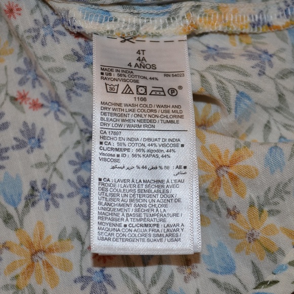 Old Navy - Yellow and Blue Flower Design Dress - Picture 5 of 7